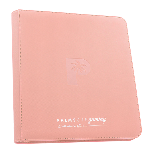 COLLECTOR'S SERIES 12 POCKET ZIP TRADING CARD BINDER - PINK