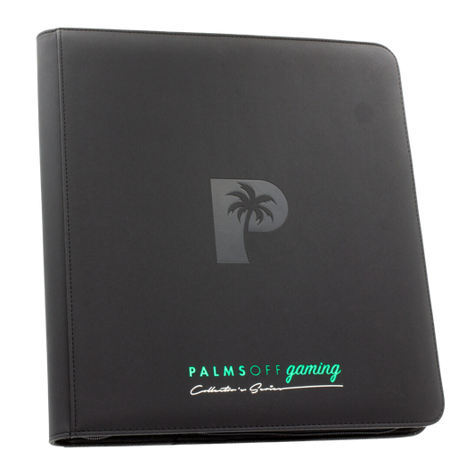 COLLECTOR'S SERIES 12 POCKET ZIP TRADING CARD BINDER - BLACK