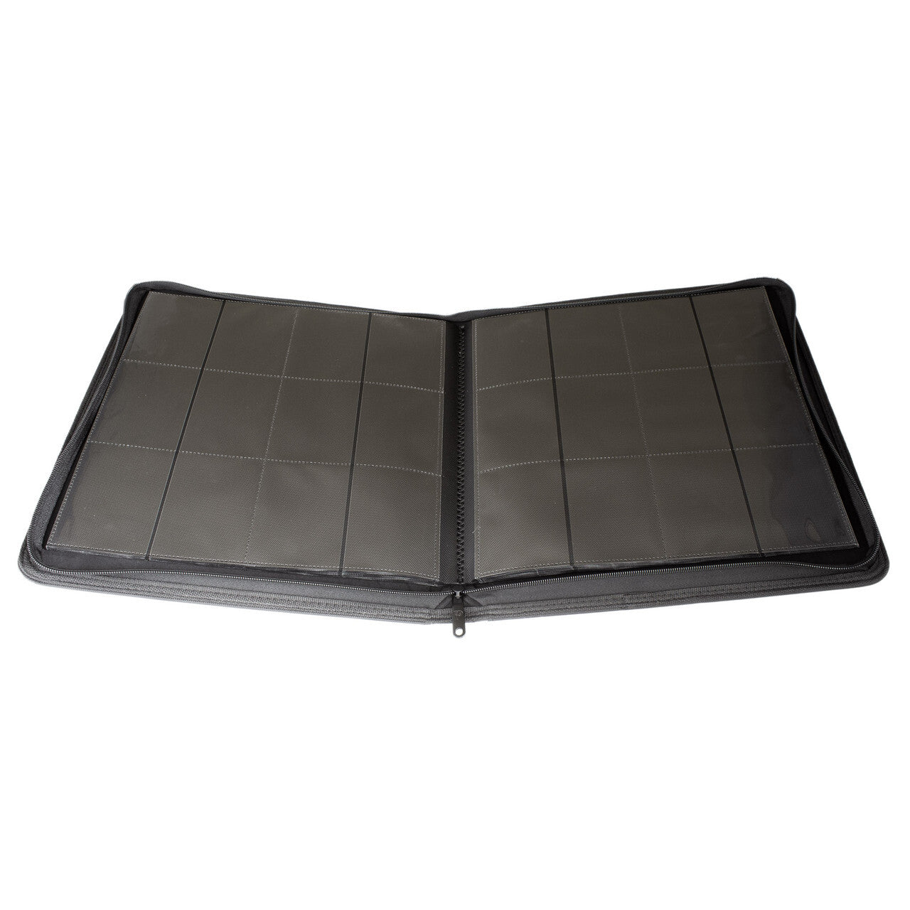 COLLECTOR'S SERIES 12 POCKET ZIP TRADING CARD BINDER - BLACK