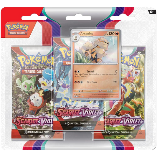 SCARLET & VIOLET 3- BOOSTER BLISTER PACK (ASSORTED)